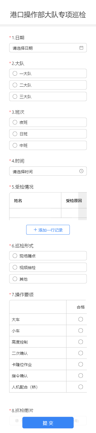 港口操作部大队专项巡检